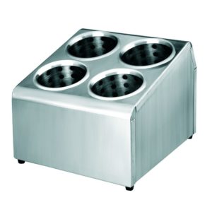 SOPORTE CUBIERTOS 4 VASOS INOX 33124