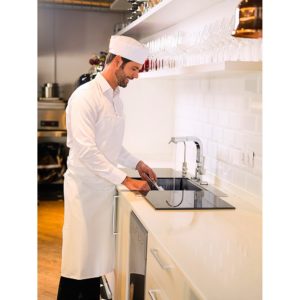 DELANTAL PLASTIFICADO BLANCO 75X90