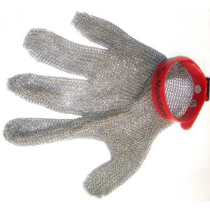 GUANTE CARNICERO INOX MED (BANDA ROJA)