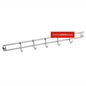 SOPORTE PARED 36CM 5 GANCHOS 346000 INOX PUJ