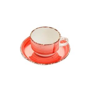 EO ROJO MOKA-CAFE PLATO 12CM