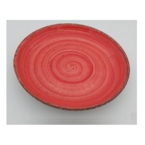 EO ROJO MOKA-CAFE PLATO 12CM