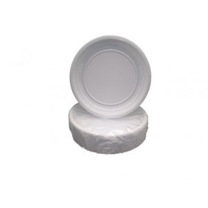 DES PLATO LLANO PLASTICO BCO 22CM