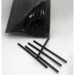 CAÑITAS COCTAIL NEGRAS 180X8MM