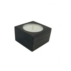 SOPORTE TEALIGHT MADERA CUAD C/VELA 5X5X3