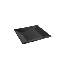 PLATO CUADRADO 12CM NEGRO