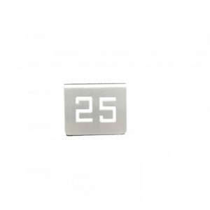 NUMERO MESA INOX Nº 25