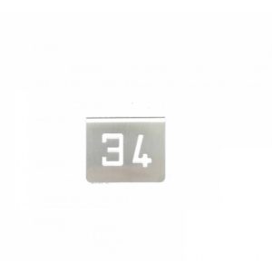 NUMERO MESA INOX Nº 34