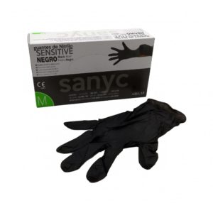 GUANTE NITRILO SENSITIVE NEGRO "M" MED 4GR
