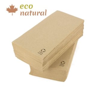 SERVILLETA 40X40 PLEG 1/8 ECONATURAL PUNTA PU